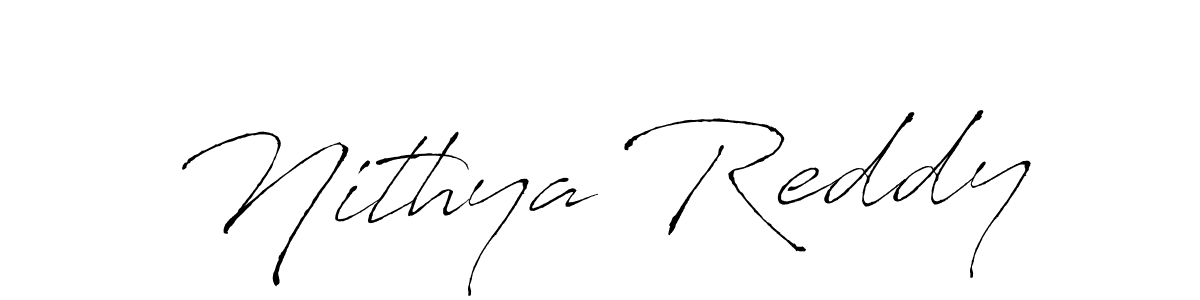 Design your own signature with our free online signature maker. With this signature software, you can create a handwritten (Antro_Vectra) signature for name Nithya Reddy. Nithya Reddy signature style 6 images and pictures png