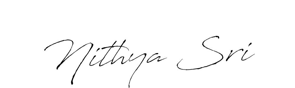 Make a beautiful signature design for name Nithya Sri. With this signature (Antro_Vectra) style, you can create a handwritten signature for free. Nithya Sri signature style 6 images and pictures png
