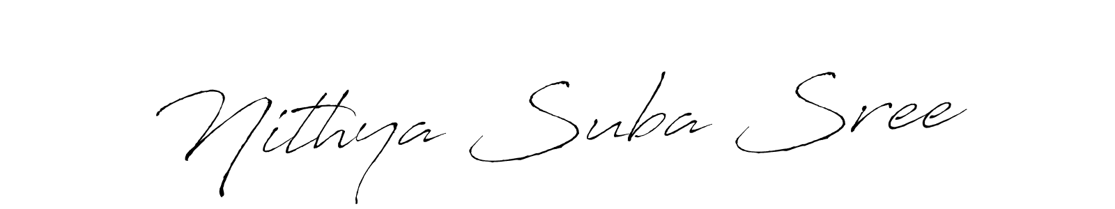 The best way (Antro_Vectra) to make a short signature is to pick only two or three words in your name. The name Nithya Suba Sree include a total of six letters. For converting this name. Nithya Suba Sree signature style 6 images and pictures png