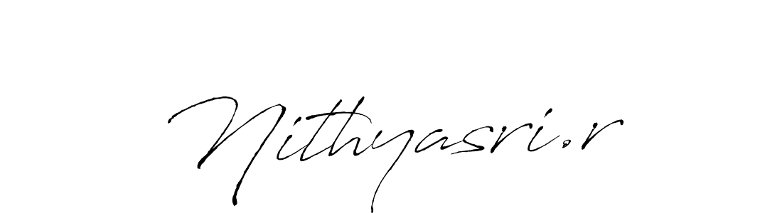 Use a signature maker to create a handwritten signature online. With this signature software, you can design (Antro_Vectra) your own signature for name Nithyasri.r. Nithyasri.r signature style 6 images and pictures png