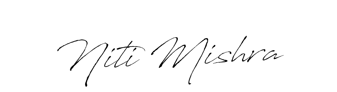 How to make Niti Mishra name signature. Use Antro_Vectra style for creating short signs online. This is the latest handwritten sign. Niti Mishra signature style 6 images and pictures png