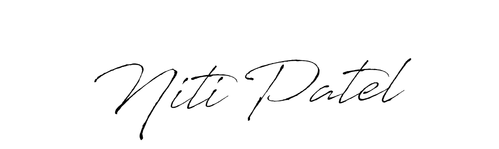 if you are searching for the best signature style for your name Niti Patel. so please give up your signature search. here we have designed multiple signature styles  using Antro_Vectra. Niti Patel signature style 6 images and pictures png