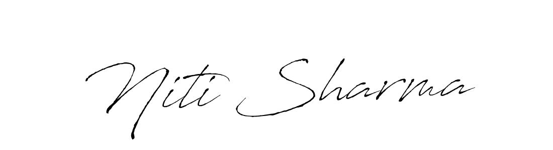 How to make Niti Sharma name signature. Use Antro_Vectra style for creating short signs online. This is the latest handwritten sign. Niti Sharma signature style 6 images and pictures png