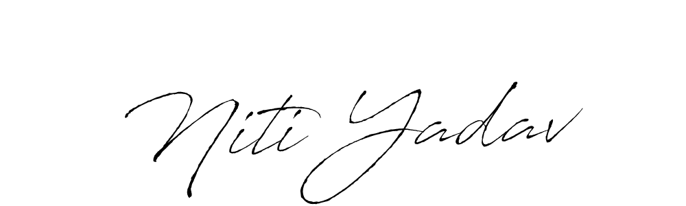 Use a signature maker to create a handwritten signature online. With this signature software, you can design (Antro_Vectra) your own signature for name Niti Yadav. Niti Yadav signature style 6 images and pictures png