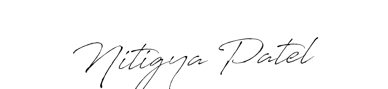 This is the best signature style for the Nitigya Patel name. Also you like these signature font (Antro_Vectra). Mix name signature. Nitigya Patel signature style 6 images and pictures png