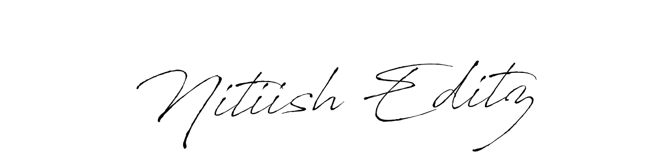 Similarly Antro_Vectra is the best handwritten signature design. Signature creator online .You can use it as an online autograph creator for name Nitiish Editz. Nitiish Editz signature style 6 images and pictures png