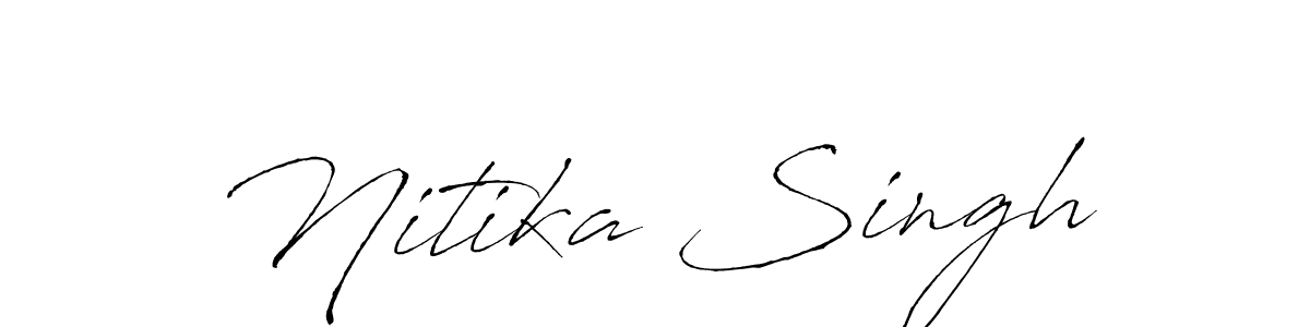 The best way (Antro_Vectra) to make a short signature is to pick only two or three words in your name. The name Nitika Singh include a total of six letters. For converting this name. Nitika Singh signature style 6 images and pictures png