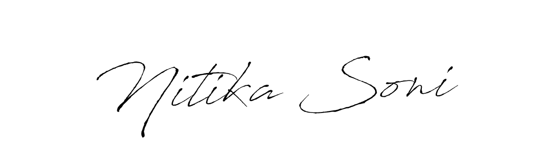 Antro_Vectra is a professional signature style that is perfect for those who want to add a touch of class to their signature. It is also a great choice for those who want to make their signature more unique. Get Nitika Soni name to fancy signature for free. Nitika Soni signature style 6 images and pictures png