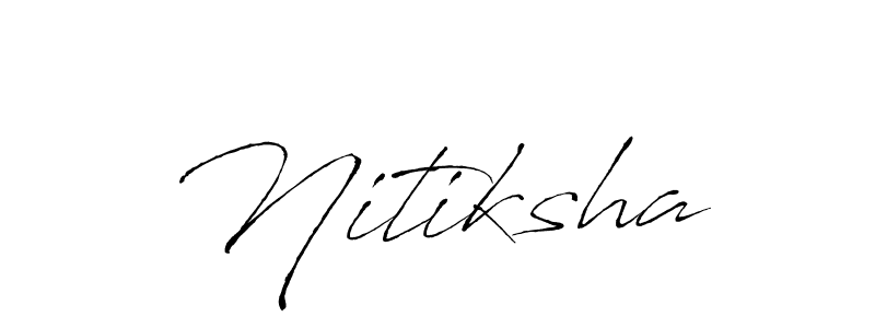 It looks lik you need a new signature style for name Nitiksha. Design unique handwritten (Antro_Vectra) signature with our free signature maker in just a few clicks. Nitiksha signature style 6 images and pictures png