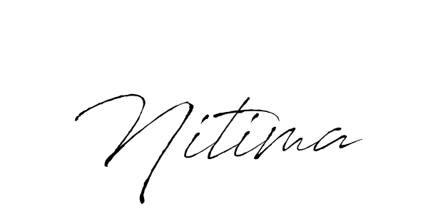 Make a beautiful signature design for name Nitima. With this signature (Antro_Vectra) style, you can create a handwritten signature for free. Nitima signature style 6 images and pictures png