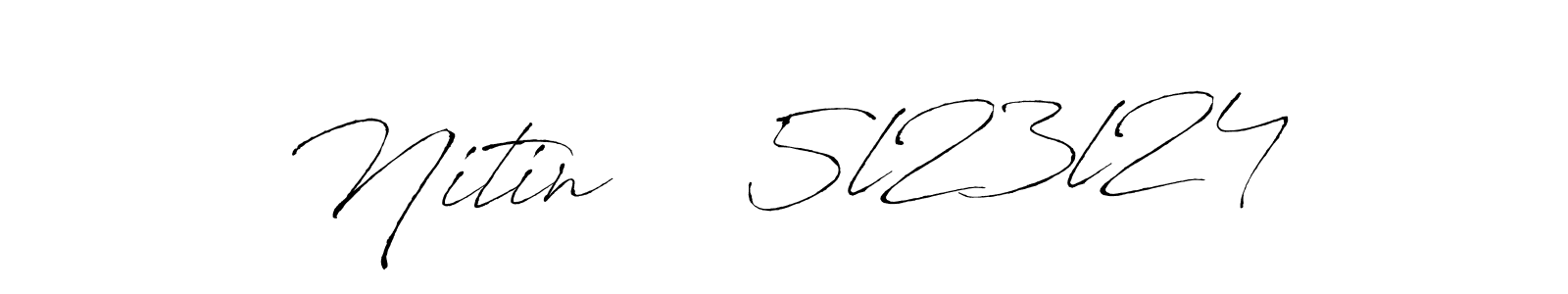 How to make Nitin    5l23l24 signature? Antro_Vectra is a professional autograph style. Create handwritten signature for Nitin    5l23l24 name. Nitin    5l23l24 signature style 6 images and pictures png