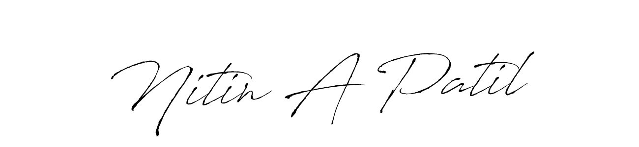 Nitin A Patil stylish signature style. Best Handwritten Sign (Antro_Vectra) for my name. Handwritten Signature Collection Ideas for my name Nitin A Patil. Nitin A Patil signature style 6 images and pictures png