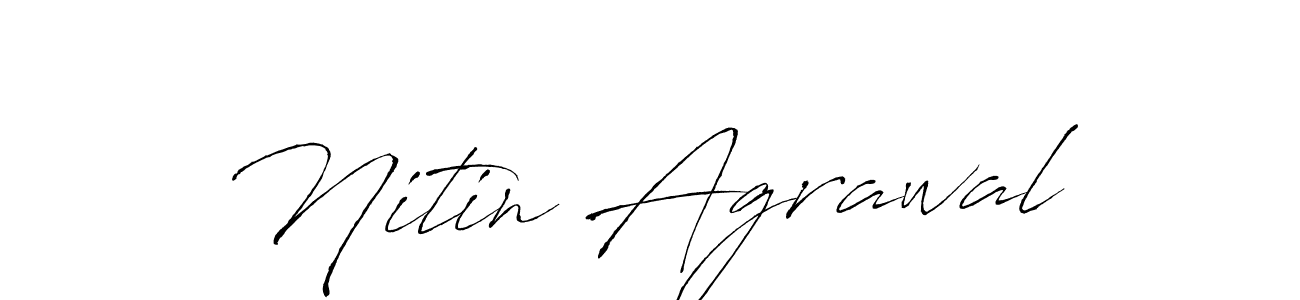 Make a beautiful signature design for name Nitin Agrawal. With this signature (Antro_Vectra) style, you can create a handwritten signature for free. Nitin Agrawal signature style 6 images and pictures png