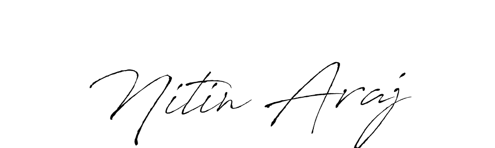 Make a beautiful signature design for name Nitin Araj. With this signature (Antro_Vectra) style, you can create a handwritten signature for free. Nitin Araj signature style 6 images and pictures png