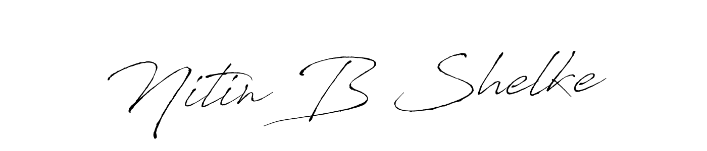 Make a beautiful signature design for name Nitin B Shelke. With this signature (Antro_Vectra) style, you can create a handwritten signature for free. Nitin B Shelke signature style 6 images and pictures png