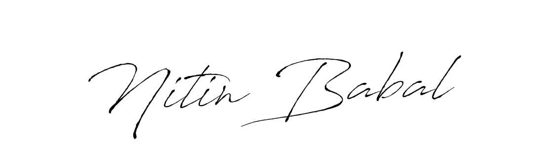 Make a beautiful signature design for name Nitin Babal. With this signature (Antro_Vectra) style, you can create a handwritten signature for free. Nitin Babal signature style 6 images and pictures png