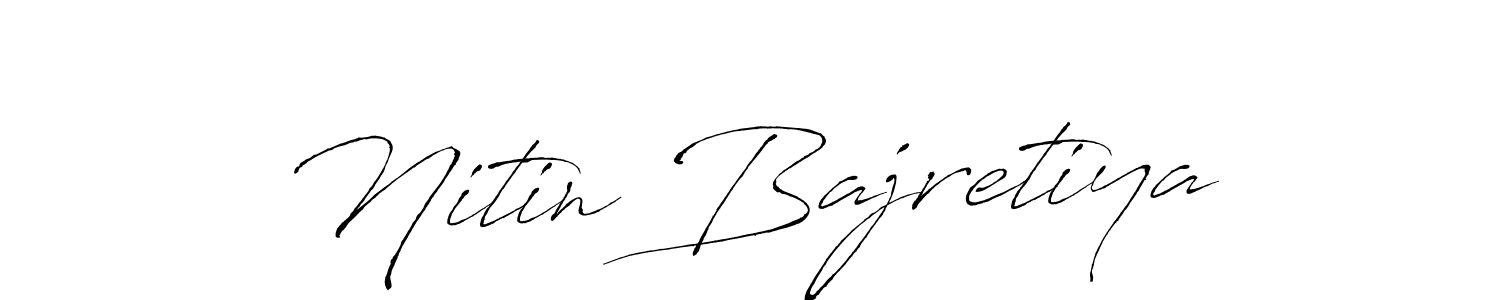 This is the best signature style for the Nitin Bajretiya name. Also you like these signature font (Antro_Vectra). Mix name signature. Nitin Bajretiya signature style 6 images and pictures png