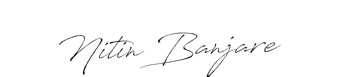 Antro_Vectra is a professional signature style that is perfect for those who want to add a touch of class to their signature. It is also a great choice for those who want to make their signature more unique. Get Nitin Banjare name to fancy signature for free. Nitin Banjare signature style 6 images and pictures png