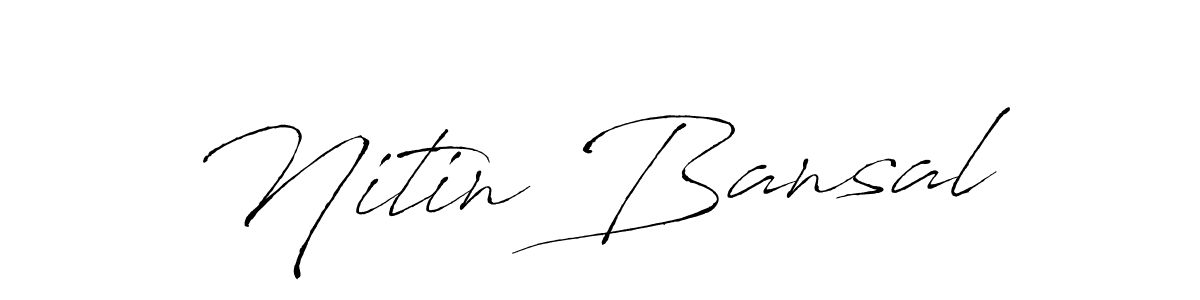 Create a beautiful signature design for name Nitin Bansal. With this signature (Antro_Vectra) fonts, you can make a handwritten signature for free. Nitin Bansal signature style 6 images and pictures png