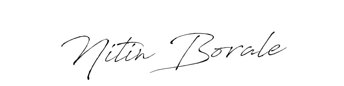 How to make Nitin Borale signature? Antro_Vectra is a professional autograph style. Create handwritten signature for Nitin Borale name. Nitin Borale signature style 6 images and pictures png