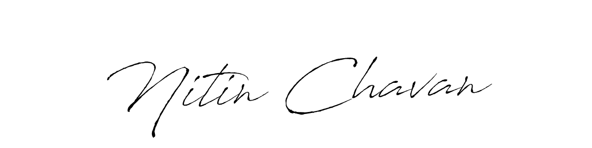 How to make Nitin Chavan name signature. Use Antro_Vectra style for creating short signs online. This is the latest handwritten sign. Nitin Chavan signature style 6 images and pictures png