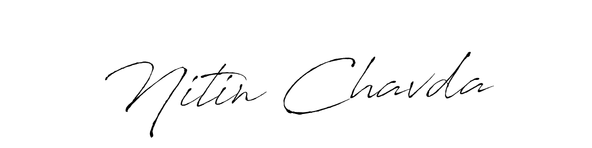 How to make Nitin Chavda signature? Antro_Vectra is a professional autograph style. Create handwritten signature for Nitin Chavda name. Nitin Chavda signature style 6 images and pictures png