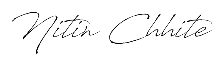 Personalize your online presence with Nitin Chhite signature rendered in elegant Antro_Vectra font. Great for website footers and blogs. Nitin Chhite signature style 6 images and pictures png