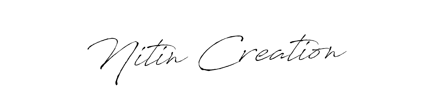 Design your own signature with our free online signature maker. With this signature software, you can create a handwritten (Antro_Vectra) signature for name Nitin Creation. Nitin Creation signature style 6 images and pictures png