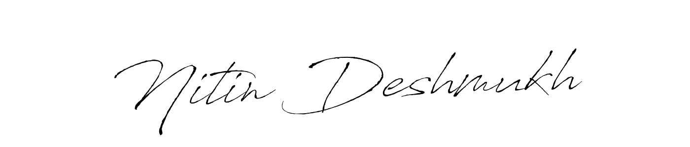 Nitin Deshmukh stylish signature style. Best Handwritten Sign (Antro_Vectra) for my name. Handwritten Signature Collection Ideas for my name Nitin Deshmukh. Nitin Deshmukh signature style 6 images and pictures png