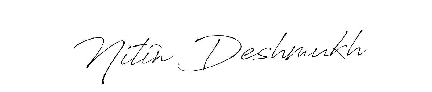 Nitin Deshmukh stylish signature style. Best Handwritten Sign (Antro_Vectra) for my name. Handwritten Signature Collection Ideas for my name Nitin Deshmukh. Nitin Deshmukh signature style 6 images and pictures png