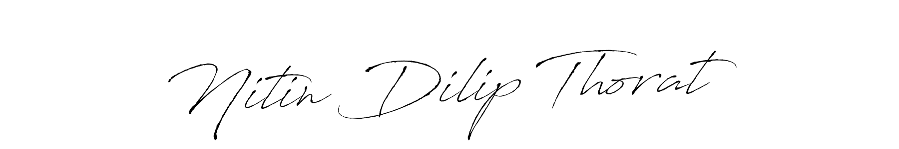 How to make Nitin Dilip Thorat name signature. Use Antro_Vectra style for creating short signs online. This is the latest handwritten sign. Nitin Dilip Thorat signature style 6 images and pictures png