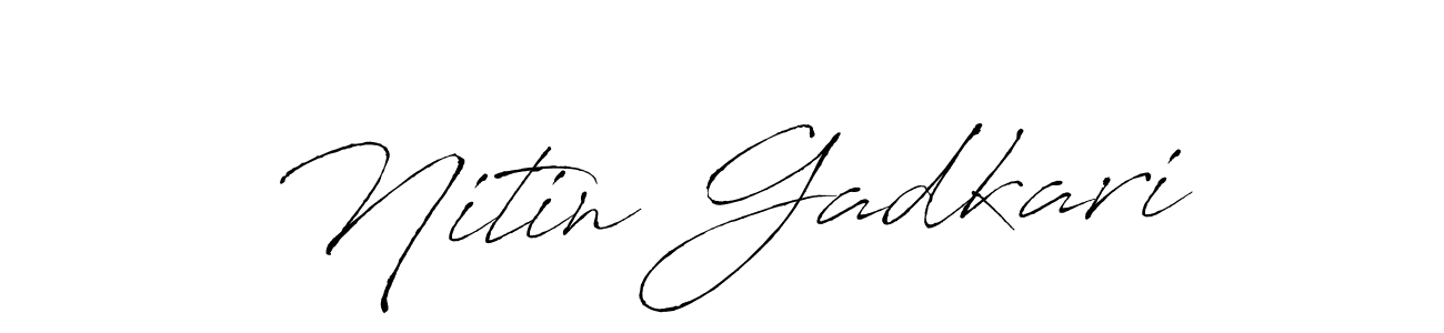 Nitin Gadkari stylish signature style. Best Handwritten Sign (Antro_Vectra) for my name. Handwritten Signature Collection Ideas for my name Nitin Gadkari. Nitin Gadkari signature style 6 images and pictures png