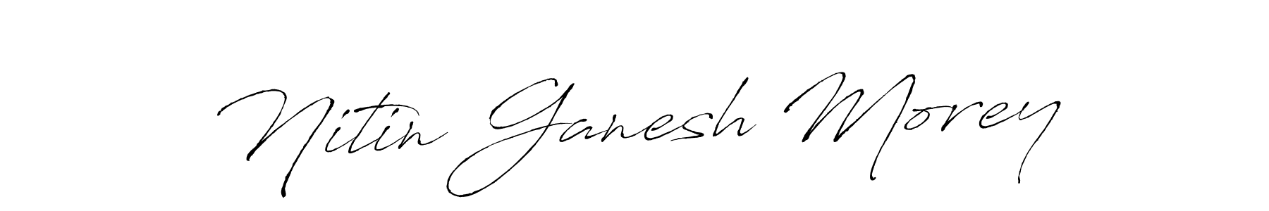 The best way (Antro_Vectra) to make a short signature is to pick only two or three words in your name. The name Nitin Ganesh Morey include a total of six letters. For converting this name. Nitin Ganesh Morey signature style 6 images and pictures png