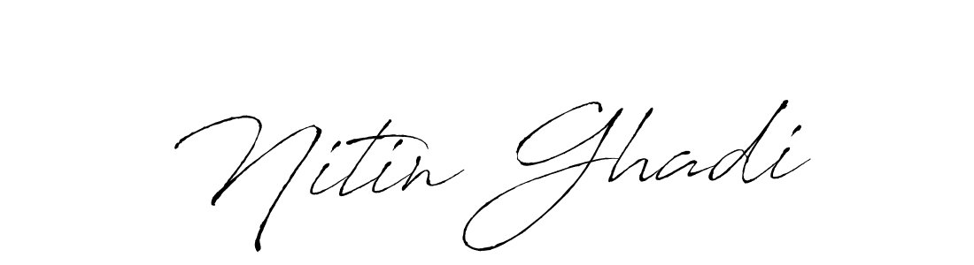 Design your own signature with our free online signature maker. With this signature software, you can create a handwritten (Antro_Vectra) signature for name Nitin Ghadi. Nitin Ghadi signature style 6 images and pictures png