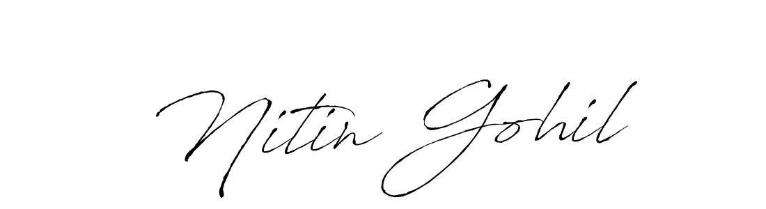 if you are searching for the best signature style for your name Nitin Gohil. so please give up your signature search. here we have designed multiple signature styles  using Antro_Vectra. Nitin Gohil signature style 6 images and pictures png