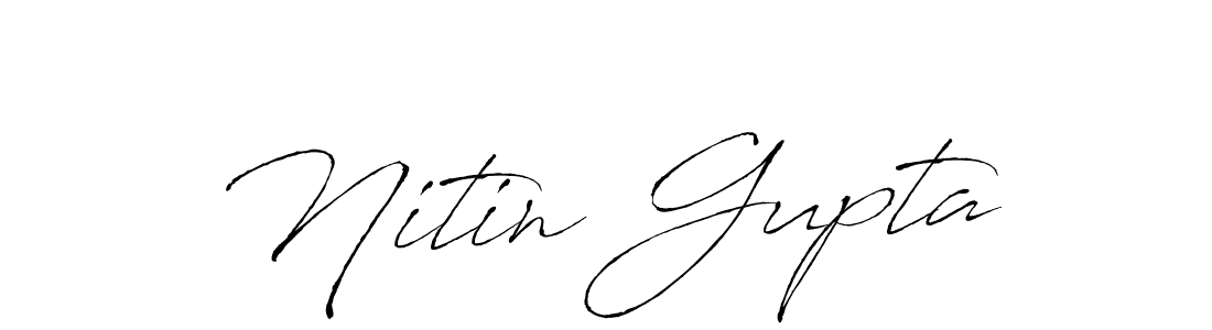 Make a beautiful signature design for name Nitin Gupta. With this signature (Antro_Vectra) style, you can create a handwritten signature for free. Nitin Gupta signature style 6 images and pictures png