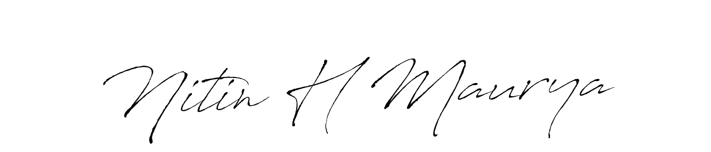 It looks lik you need a new signature style for name Nitin H Maurya. Design unique handwritten (Antro_Vectra) signature with our free signature maker in just a few clicks. Nitin H Maurya signature style 6 images and pictures png