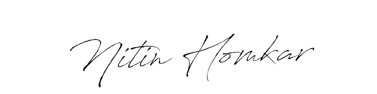 Similarly Antro_Vectra is the best handwritten signature design. Signature creator online .You can use it as an online autograph creator for name Nitin Homkar. Nitin Homkar signature style 6 images and pictures png