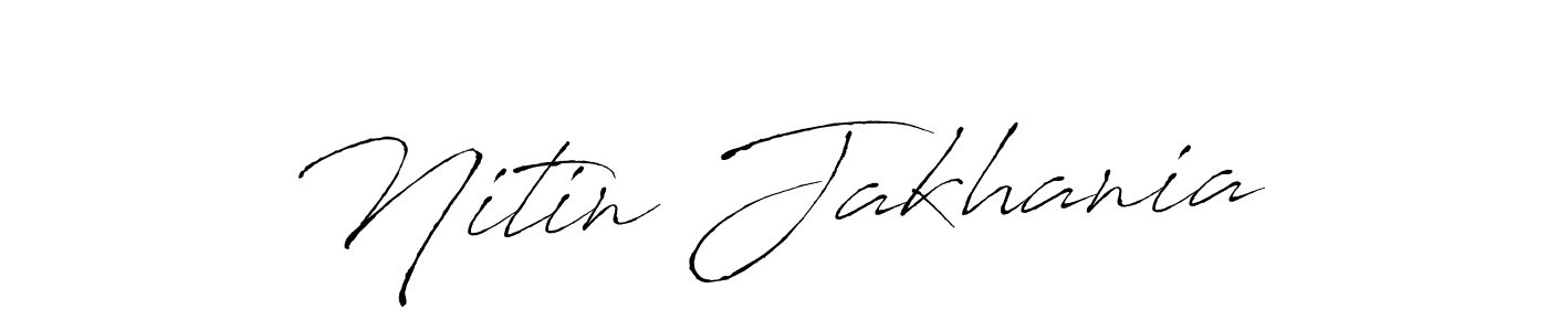 Nitin Jakhania stylish signature style. Best Handwritten Sign (Antro_Vectra) for my name. Handwritten Signature Collection Ideas for my name Nitin Jakhania. Nitin Jakhania signature style 6 images and pictures png