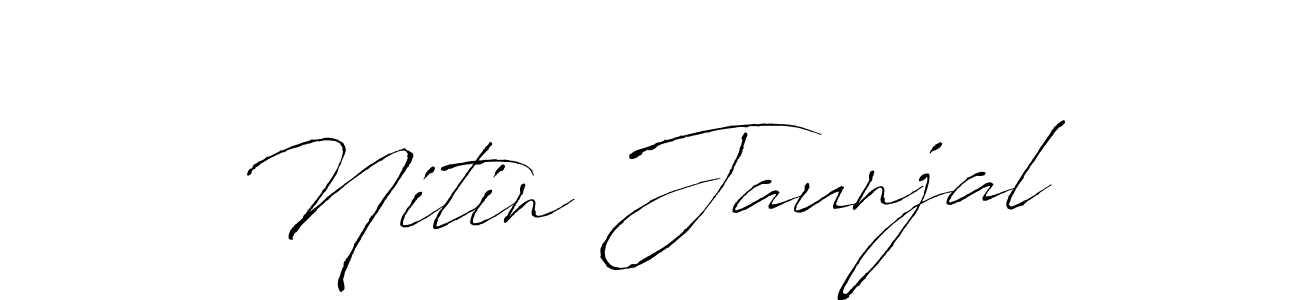 Design your own signature with our free online signature maker. With this signature software, you can create a handwritten (Antro_Vectra) signature for name Nitin Jaunjal. Nitin Jaunjal signature style 6 images and pictures png