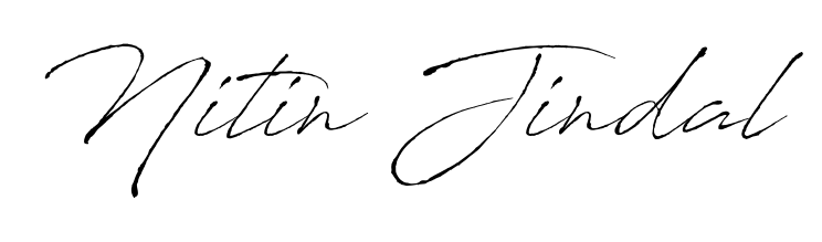 A dynamic signature style for Nitin Jindal using Antro_Vectra script. Designed to look authentic, handwritten, and professional. Nitin Jindal signature style 6 images and pictures png