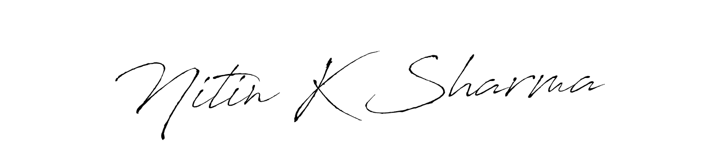 Similarly Antro_Vectra is the best handwritten signature design. Signature creator online .You can use it as an online autograph creator for name Nitin K Sharma. Nitin K Sharma signature style 6 images and pictures png
