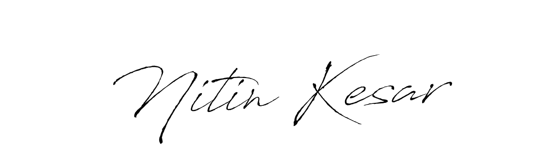 Make a beautiful signature design for name Nitin Kesar. With this signature (Antro_Vectra) style, you can create a handwritten signature for free. Nitin Kesar signature style 6 images and pictures png