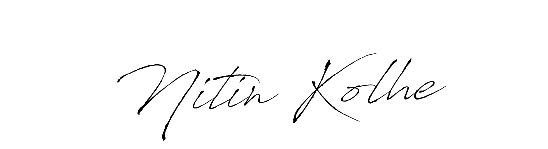 You should practise on your own different ways (Antro_Vectra) to write your name (Nitin Kolhe) in signature. don't let someone else do it for you. Nitin Kolhe signature style 6 images and pictures png