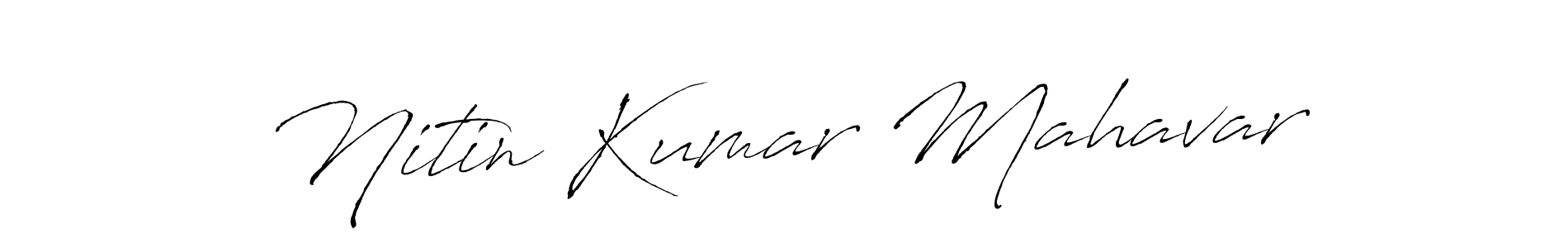How to make Nitin Kumar Mahavar name signature. Use Antro_Vectra style for creating short signs online. This is the latest handwritten sign. Nitin Kumar Mahavar signature style 6 images and pictures png