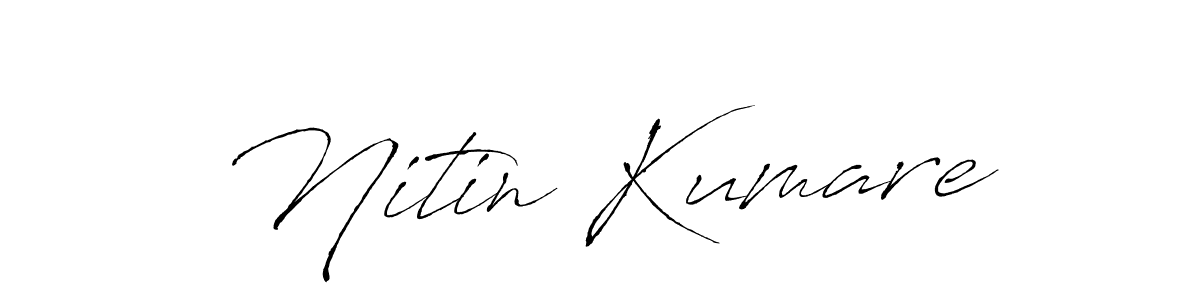 The best way (Antro_Vectra) to make a short signature is to pick only two or three words in your name. The name Nitin Kumare include a total of six letters. For converting this name. Nitin Kumare signature style 6 images and pictures png