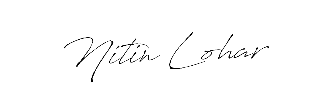 How to make Nitin Lohar name signature. Use Antro_Vectra style for creating short signs online. This is the latest handwritten sign. Nitin Lohar signature style 6 images and pictures png
