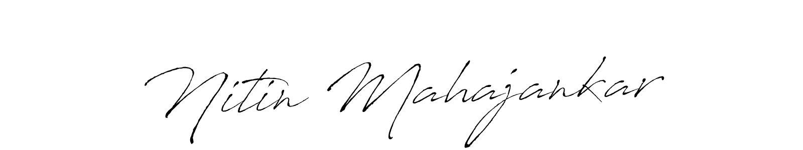 Make a beautiful signature design for name Nitin Mahajankar. With this signature (Antro_Vectra) style, you can create a handwritten signature for free. Nitin Mahajankar signature style 6 images and pictures png