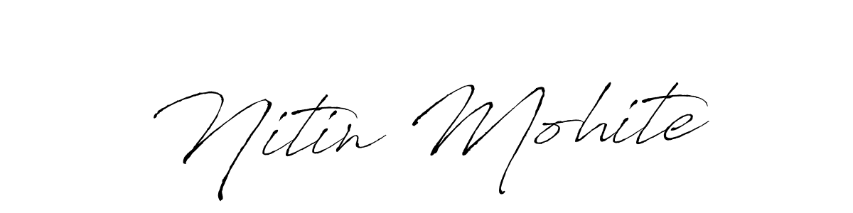 Antro_Vectra is a professional signature style that is perfect for those who want to add a touch of class to their signature. It is also a great choice for those who want to make their signature more unique. Get Nitin Mohite name to fancy signature for free. Nitin Mohite signature style 6 images and pictures png