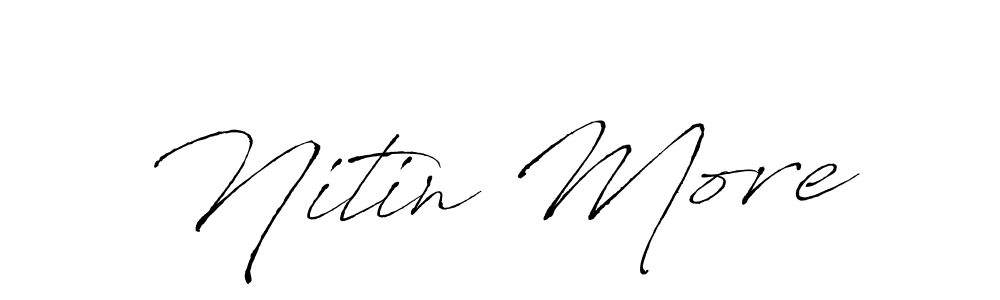 Similarly Antro_Vectra is the best handwritten signature design. Signature creator online .You can use it as an online autograph creator for name Nitin More. Nitin More signature style 6 images and pictures png